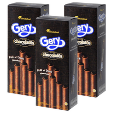 Gery 芝莉 捲心酥 黑巧克力口味, 140g, 3盒