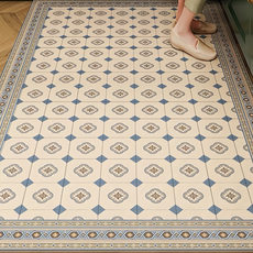 米伽尤拉 復古花紋PVC一抹净地墊 60 x 120cm, 1個