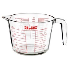 ibili 耐熱玻璃握柄量杯, 透明色, 1L, 1個