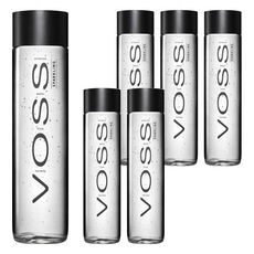 VOSS 芙絲 挪威氣泡礦泉水 玻璃瓶裝, 前CK設計總監設計, 雙層瓶蓋, 800ml, 6瓶