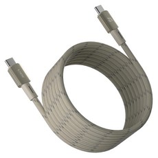 ADAM elements 亞果元素 磁吸充電線 USB-C to USB-C CASA MP200 240W, 200cm, 鈦色, 1條