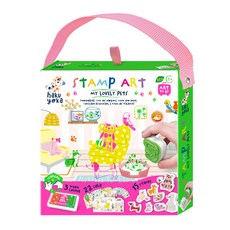 haku yoka 創意印章配對組 可愛寵物, 1組, 粉色/紅色/綠色