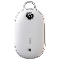 sOlac 充電式暖暖包, 10000mAh電池容量, 5-7小時充電時間, 兩檔溫度可調, 1個