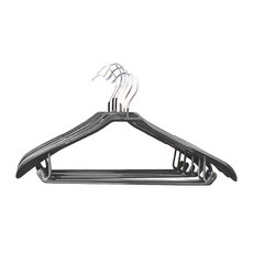 Craftsman In Storage 收納職人 寬肩無痕乾濕兩用多功能衣架 45 x 19cm 5個 黑色, 1組