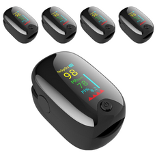 液晶顯示指夾式血氧機 TFT顯示螢幕 防水防摔, 5個