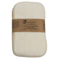 Babee Greens 有機棉麻舒適羊毛雙層嬰兒手帕 6個 美國製, 20 x 12cm, 原色