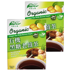 茂格生機 有機黑糖老薑茶, 15g, 10包, 2盒