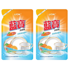 藍寶 洗碗精補充包, 清爽柑橘香, 去除魚肉腥味, 800g, 2包