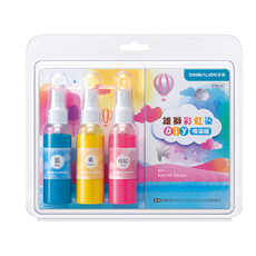 SIMBALION 雄獅 彩虹染DIY噴染組, 藍色 + 黃色 + 粉色, 1組