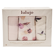 lulujo 竹纖維透氣包巾 Set, 70%粘液嫘縈(竹纖維) + 30%棉, 120cm x 120cm, 粉紅色