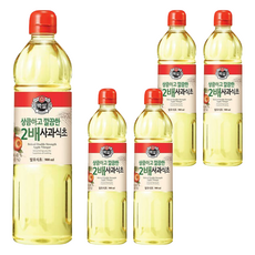 CJ BEKSUL 白雪 純淨2倍濃蘋果醋, 900ml, 5瓶