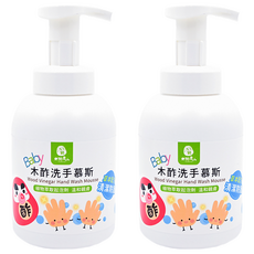 DAWOKO 木酢達人 植物萃取精油洗手慕斯 植物萃取起泡劑 溫和親膚, 340g, 2瓶