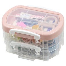 小麥購物 便攜縫紉工具套裝30件組 L557, 淺粉色, 1組