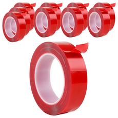 極黏透明無痕強力膠條 30mm 透明色 - 強力黏貼、無痕不殘膠 適用多種材質, 10捲