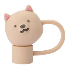 Oolab 良杯製所 汪星人矽膠防塵粗吸管蓋 豆奶, 1個, 1個