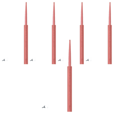 艾杜紗 絕不失手眼線膠筆, 極細筆芯, 發色飽和濃密, 防水持久不易暈染, 02 撫子粉, 5支