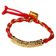 龍鳳金鋼款紅線手鍊 約8.7g