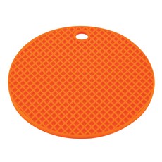 PEARL LIFE 珍珠金屬 圓形矽膠鍋墊 Chef Support H-8851 20 x 7cm, 橘色, 1個