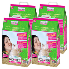Dog's Best 凱優 犬專用凝結木屑砂, 特殊壓縮技術 品質認證 100%純潔木屑纖維 環保可被生物分解, 10L, 4包