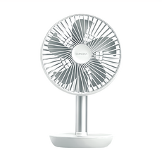 Lumena STAND4 USB桌上型擺頭隨行風扇，無線使用長達20小時，4段風量調節, 單一商品, 純白