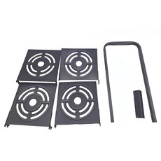 可掛式下水槽櫥櫃 鍋具收納架, 黑色, 4層, 1個