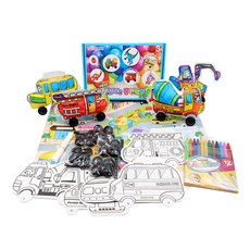 Waveplay DIY彩繪氣球玩具 交通工具, 什錦色, 1套