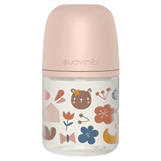 Suavinex 蘇維妮 Memories系列 玻璃奶瓶 120ml 西班牙產, 粉色森林, 1個