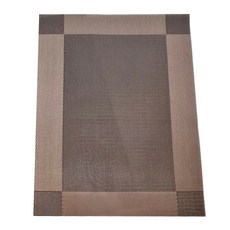 PUSH! 餐墊 70%PVC+30%滌綸絲, 44 x 30cm, 咖啡色, 2個