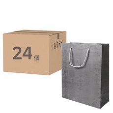 Lead home 素色仿窗簾布紋紙袋, 灰色, 24個