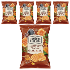NATURAL CHIP CO. 波浪厚片洋芋片 蜂蜜雞汁口味 100%澳洲生產馬鈴薯 100%天然, 175g, 5包