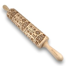 SOLO 歐洲家居 歐洲櫸壓紋擀麵棍 胡桃鉗, 1支