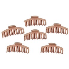 磨砂鯊魚夾 Set 6個, 淺咖色