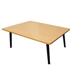 USEFUL DESIGN 悠室屋 和風折疊桌 黑腳/白腳/馬卡龍綠/馬卡龍粉 桌面可防水 桌腳可收合 免組裝, 黑腳 桌板 顏色隨機, 60 x 40 x 28.5cm