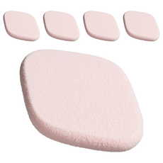 MEKO 乾濕兩用菱形粉撲, 厚實蓬鬆, 防曬/粉底液/腮紅/粉餅, 輕薄通透, 持久服貼, 軟Q綿密, X-087, 5個