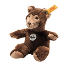 Steiff 德國金耳釦泰迪熊 Mini Grizzly Bear 黃標玩偶, 11cm, Brown, 1個