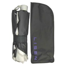 LiSEN 雙層遮陽小冰傘, 雨傘式設計, 頂級抗褶皺工藝, 米白色