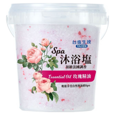 TAIYEN 台塩生技 玫瑰SPA沐浴鹽 法國調香 Essential Oil 玫瑰精油, 900g, 1罐
