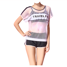 Summer love 夏之戀 大女四件式 外搭衣 + 外搭褲 + 三角褲 + 比基尼 + 泳帽 C1970807003, 黑色 + 白色, 1組