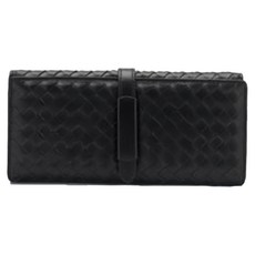 羊皮手工編織抽繩封口長夾女夾 KN64