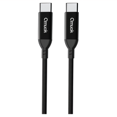 amuok 艾默克 卓效 雙Type-C充電線 60W急速閃充 支援PD快充功能 編織線, 2m, 黑色, 1條