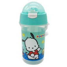Pochacco 帕恰狗 彈跳吸管水壺 500ml, 綠色, 1個