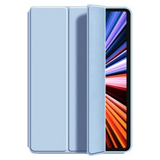 ANTIAN 液態矽膠平板皮套 內置筆槽 智慧休眠喚醒保護套 iPad Pro 12.9 2022 白冰色, 1個