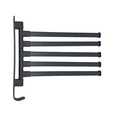 妃妃嚴選 旋轉毛巾架 5桿, 490g, 黑色, 1個