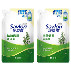 Savlon 沙威隆 抗菌保濕沐浴乳 茶樹 補充包 - 長效保濕24小時, 600g, 2包