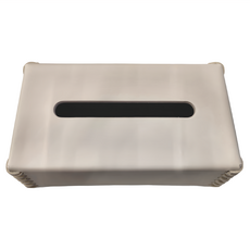 輕奢高級感手工皮革編織衛生紙盒 合成皮革, 慕斯灰, 1個