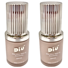 DiU Skin Glow Make up 粉底, SPF35, 40ml, 2個, 膚色