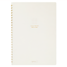 日本MIDORI 點點彩色線圈筆記本 15331 A5 白色, 1本