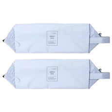 Botta Design 風琴式輕便鞋袋2個 防水材質 可折疊收納, 32 x 12 x 12cm, 淺藍色