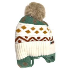 LEMONKID 檸檬寶寶 奶糖球球護耳帽 - 270g, 大(52cm), 抺茶牛奶綠