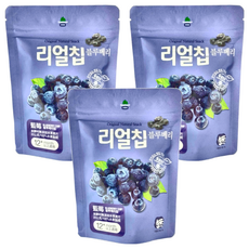 Ssalgwaja 米餅村 無添加寶寶水果脆片, 藍莓, 20g, 3包